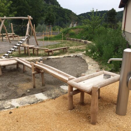Wasserstrecke mit archimedischer Spirale