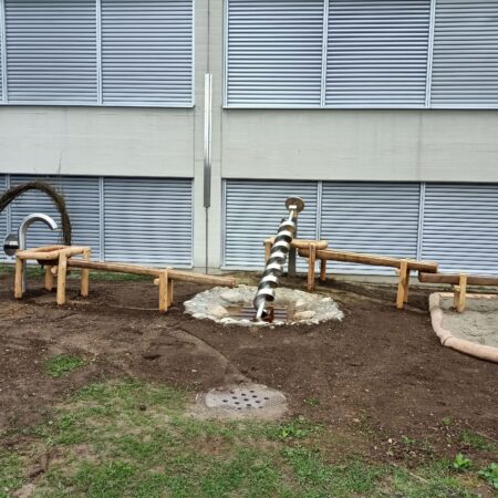 Wasserstrecke mit Pumpe und Spirale